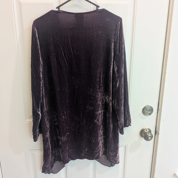 Johnny Was Sassi Velvet/Velour Embroidered Tunic Top - Picture 5 of 5